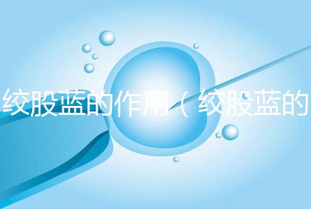 絞股藍(lán)的作用（絞股藍(lán)的作用與功效）