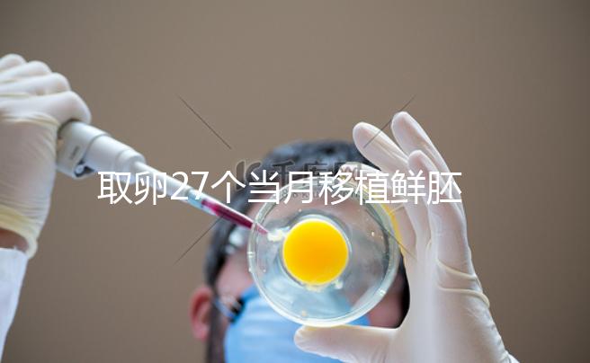 取卵27個(gè)當(dāng)月移植鮮胚別想了,成功率低不說(shuō)當(dāng)心全軍覆沒(méi)