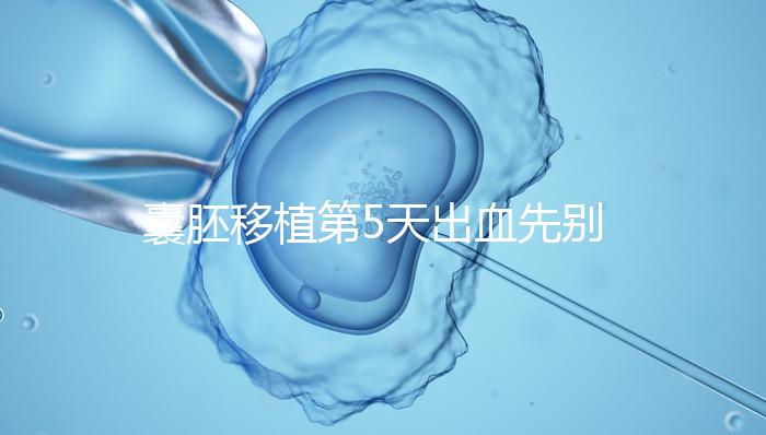 囊胚移植第5天出血先別慌!這可能是“好孕”的征兆